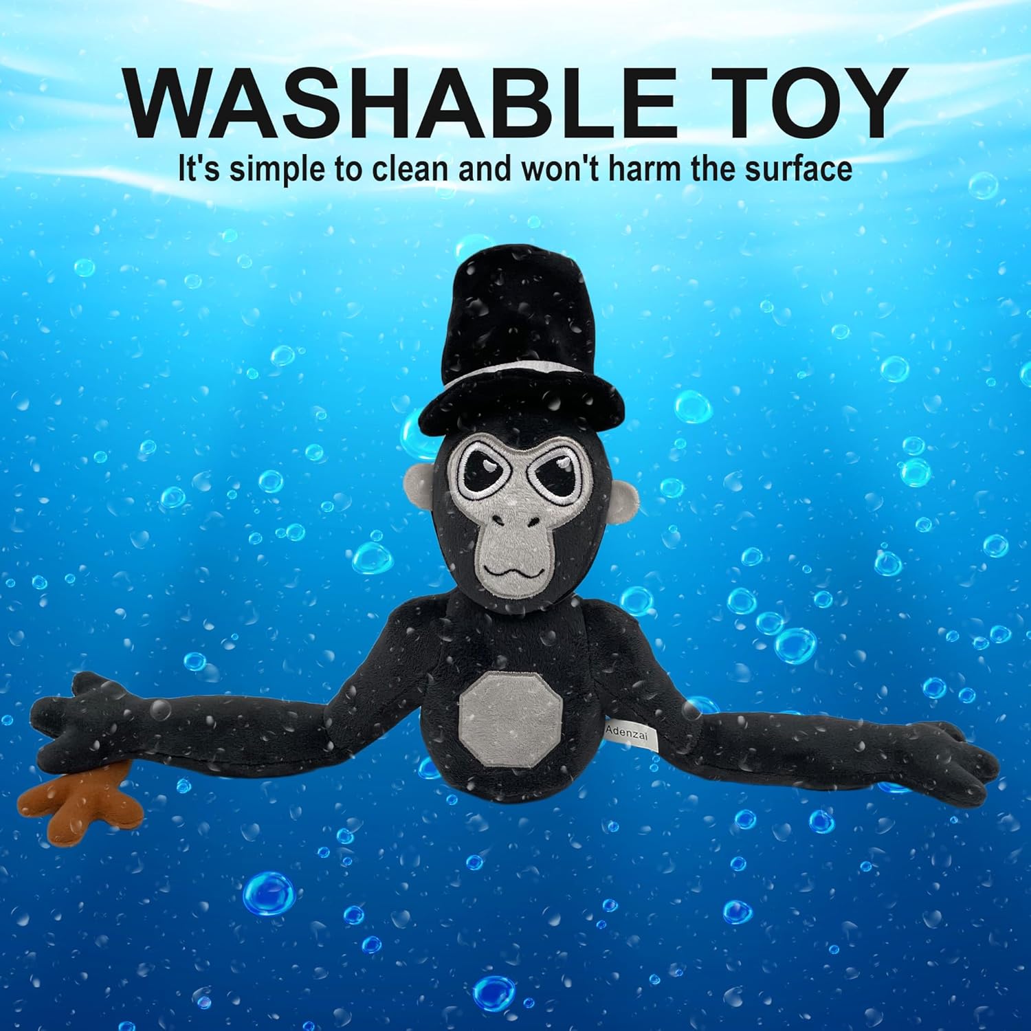 Monkey Monkey Plush - Stuffed Animal for Game Fans, Ideal for Birthday Parties Cute Halloween Plush Toy – Soft Stuffed Animal Plushie, Gift for Kids & Adults, Party(Black)