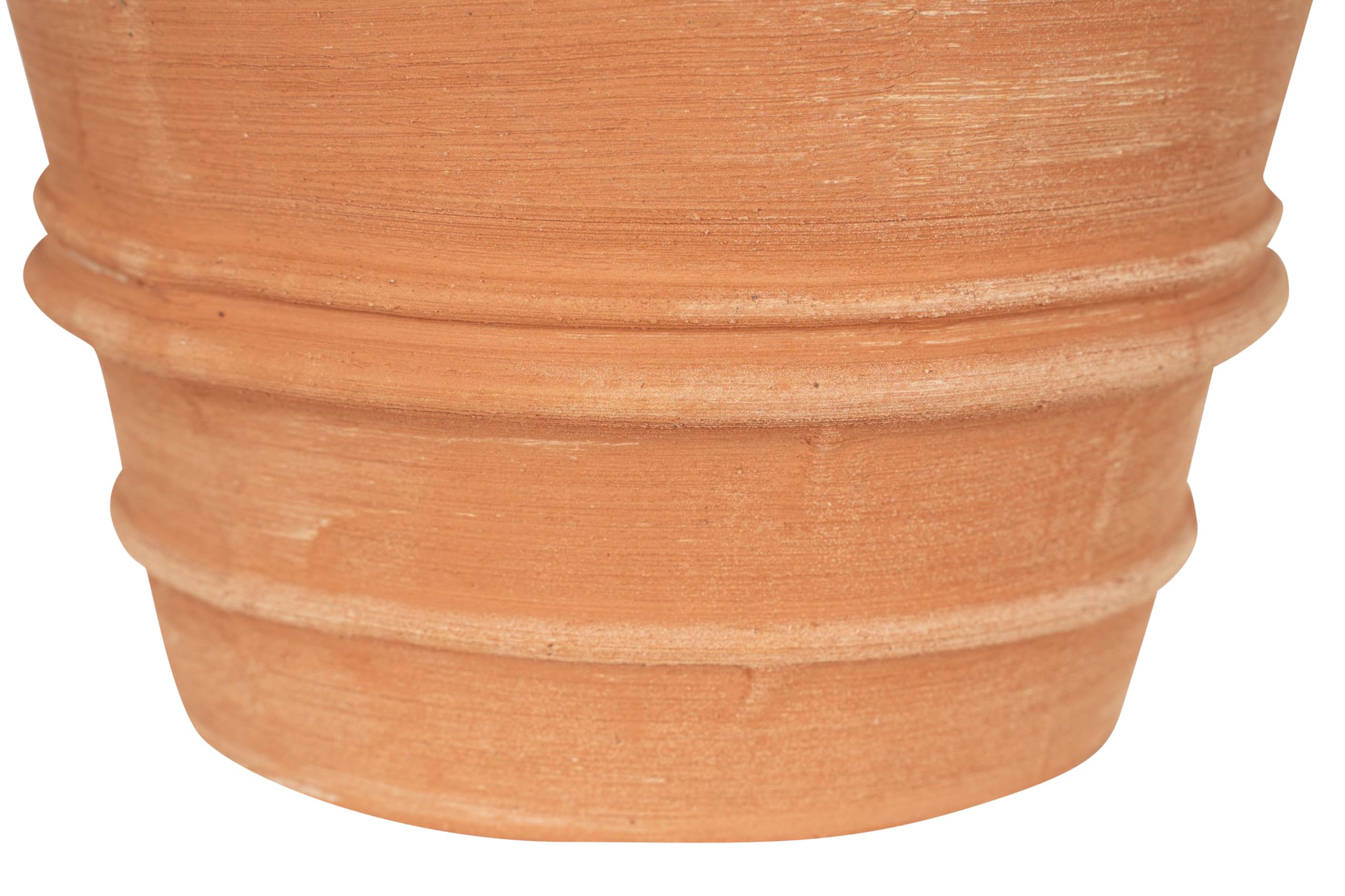 Biscottini Set 2 Vasi in Terracotta artigianali 30x30x25 cm - Vaso da Esterno e Interno rotondo - Vasi Grandi Made in Italy - Vasi per fiori Esterno - Fioriera per piante Terracotta - Fioriera balcone