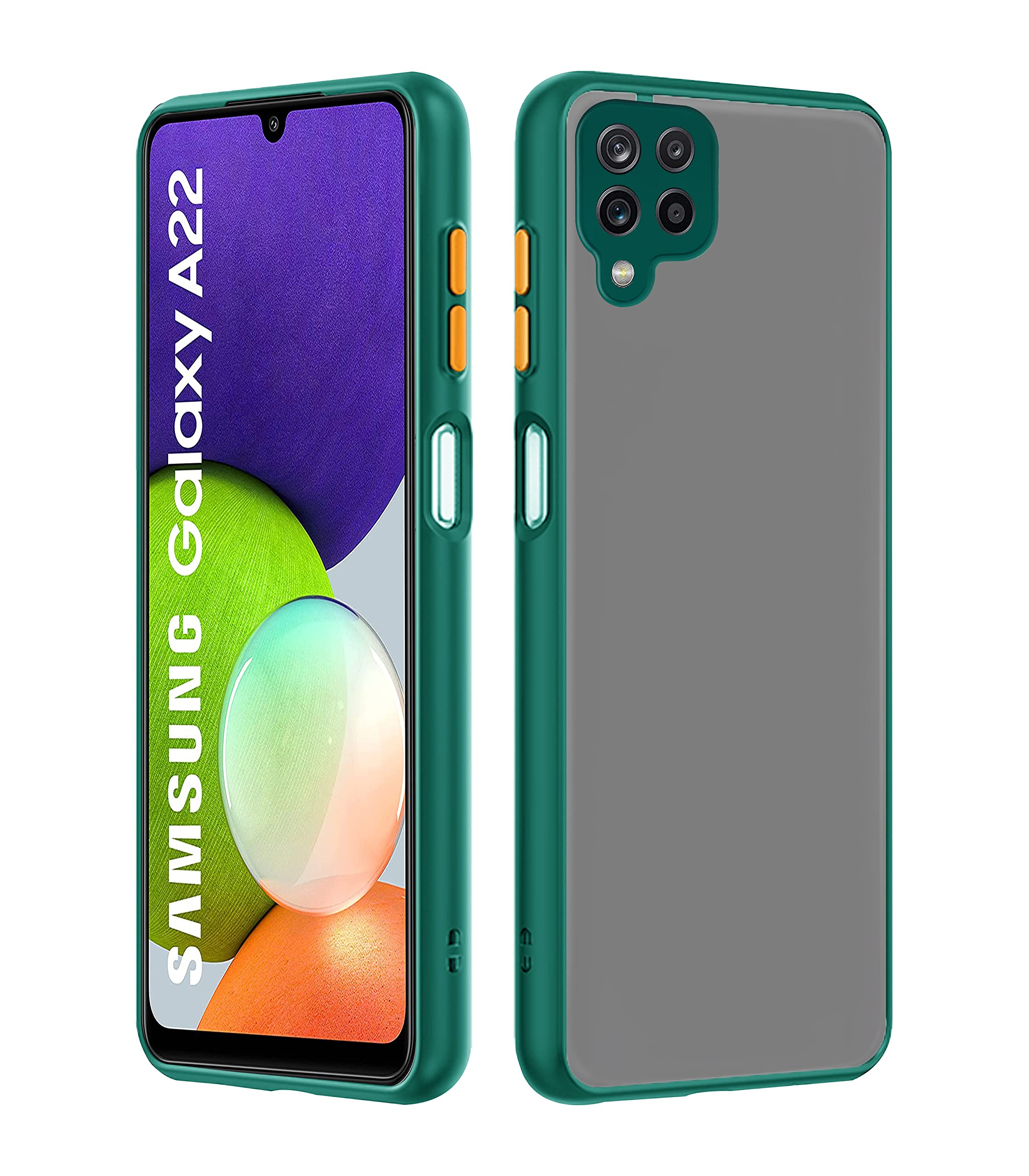 Pikkme Samsung Galaxy A22 4G Back Cover | Hybrid Smoked Back | Full Camera Protection | Raised Edges | Super Soft-Touch | Bumper Case for Samsung Galaxy A22 4G (Green) (B09MKFWZ5J) Amazon Price History, Amazon Price Tracker