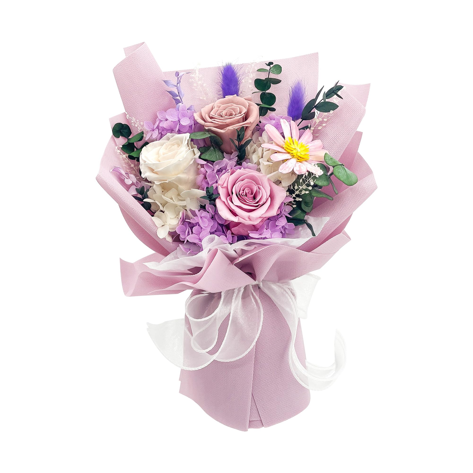 QOEAZY Flowers for Delivery, Preserved Flowers Bouquet with Gift Box, Rose Gifts for Women Mom Grandma