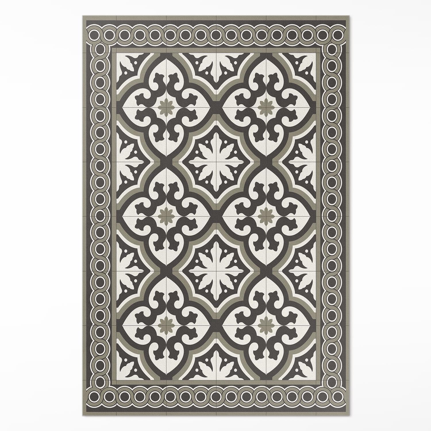 Tapis en vinyle 140x210 cm résistant à la décoloration pour salon