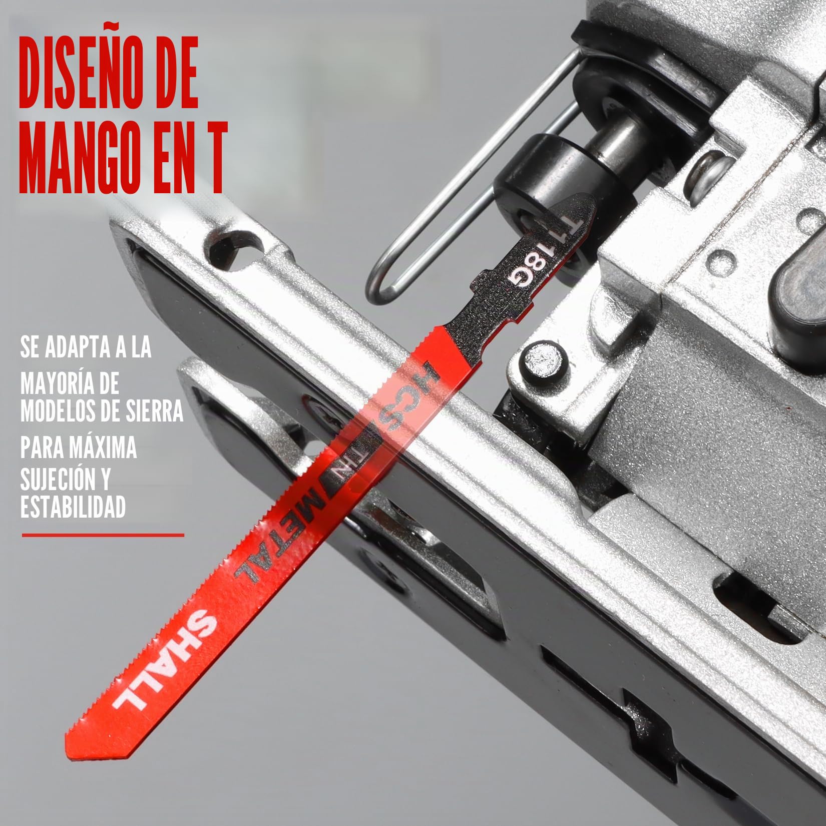 SHALL Juego de hojas de sierra de calar con vástago en T de 20 piezas, fabricadas en HSS/CPV, compatibles con todas las sierras de calar, con caja de almacenamiento.
