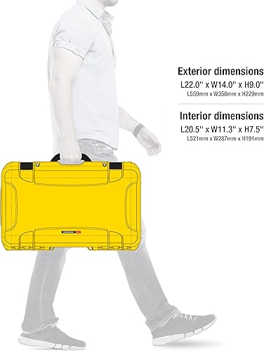Miniatura 7 de Nanuk 935 - Estuche rígido de mano impermeable con organizador de tapa e inserto de espuma para Canon Nikon - 2 DSLR cuerpo y lenteslentes - Amarillo