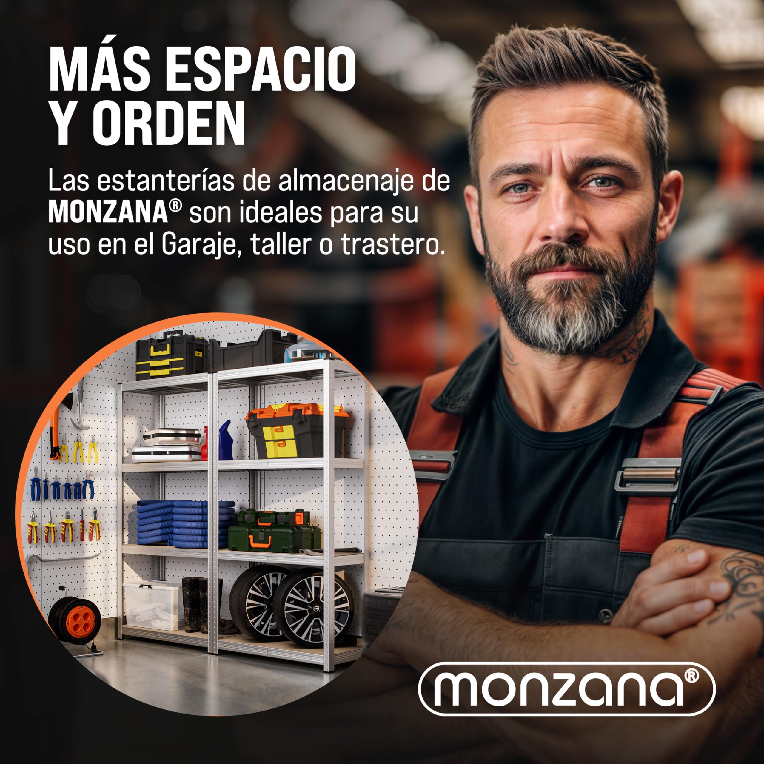Monzana® Estanterías Almacenaje, Metálicas, 2 Unid., 170x75x30cm, 560kg, 4 Baldas, Cargas Pesadas, Trastero Organizador Taller Despensa