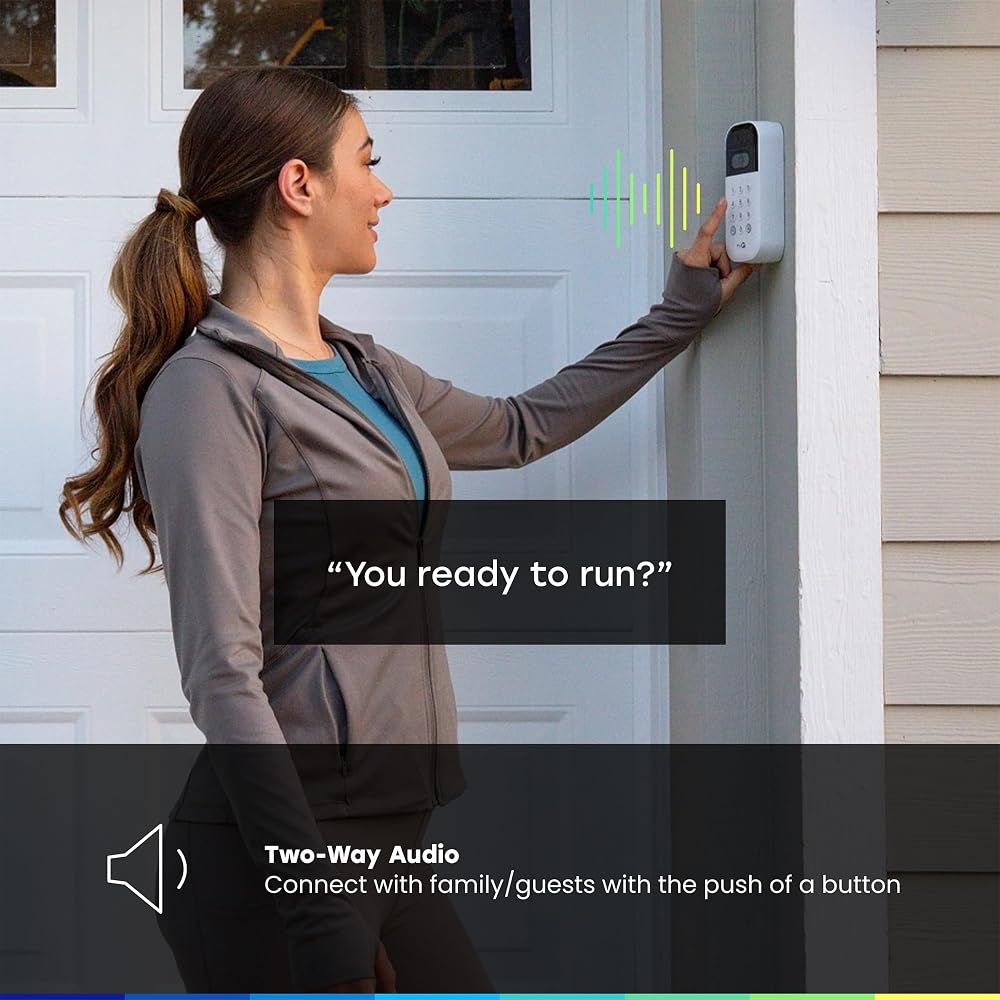 myQ Smart Garage Door Video Keypad with Wide-Angle Camera,Customizable PIN Codes,and Smartphone Control–Take Charge of Your Garage Access Works with Chamberlain, LiftMaster and Craftsman openers,White