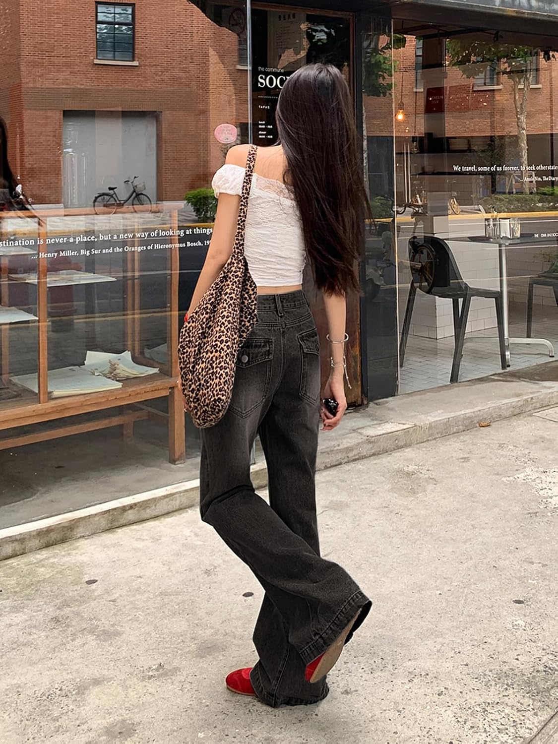 EMMIOL Baggy Jeans for Women, Wide Leg Jeans Plus Size Boyfriends Denim Pants, Y2K Vintage Style