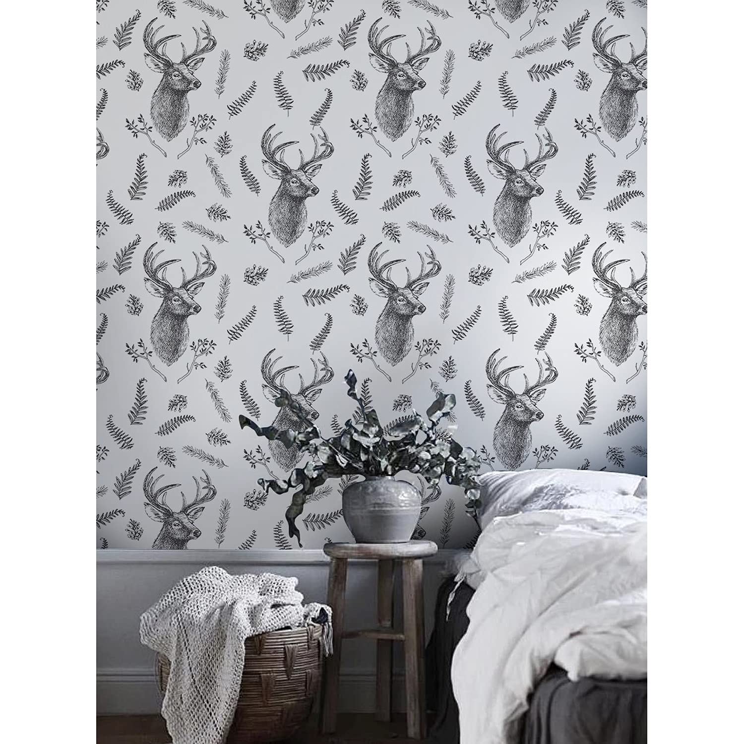 Papier peint 152x104cm Herbes de cerf décoration murale meuble salon cuisine