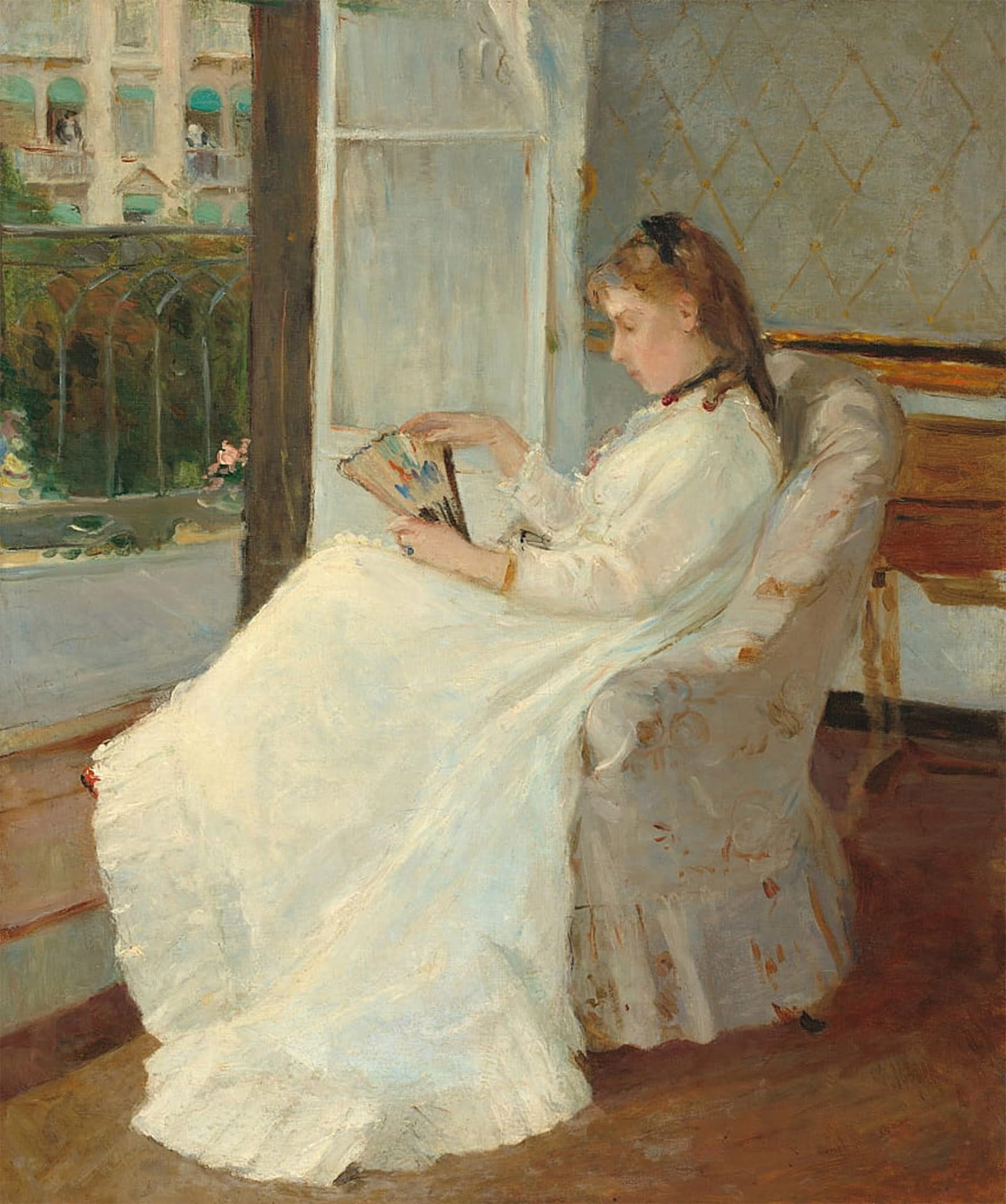 ARTXLXXBN Famous Art Print Poster Vintage Wall Art the Artist S Sister At a Window by Berthe Morisot Canvas Art Poster for Home Decor 60x90cm