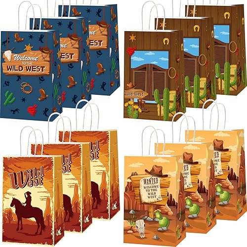 Miniatura 8 de ZOIIWA 12 bolsas de papel desechables para fiesta del tesoro pirata, con asas, mapa del tesoro, bolsas de recuerdo de fiesta para fiesta de
