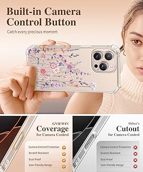 Amazon.com: GVIEWIN for iPhone 16 Pro Max Case with Screen