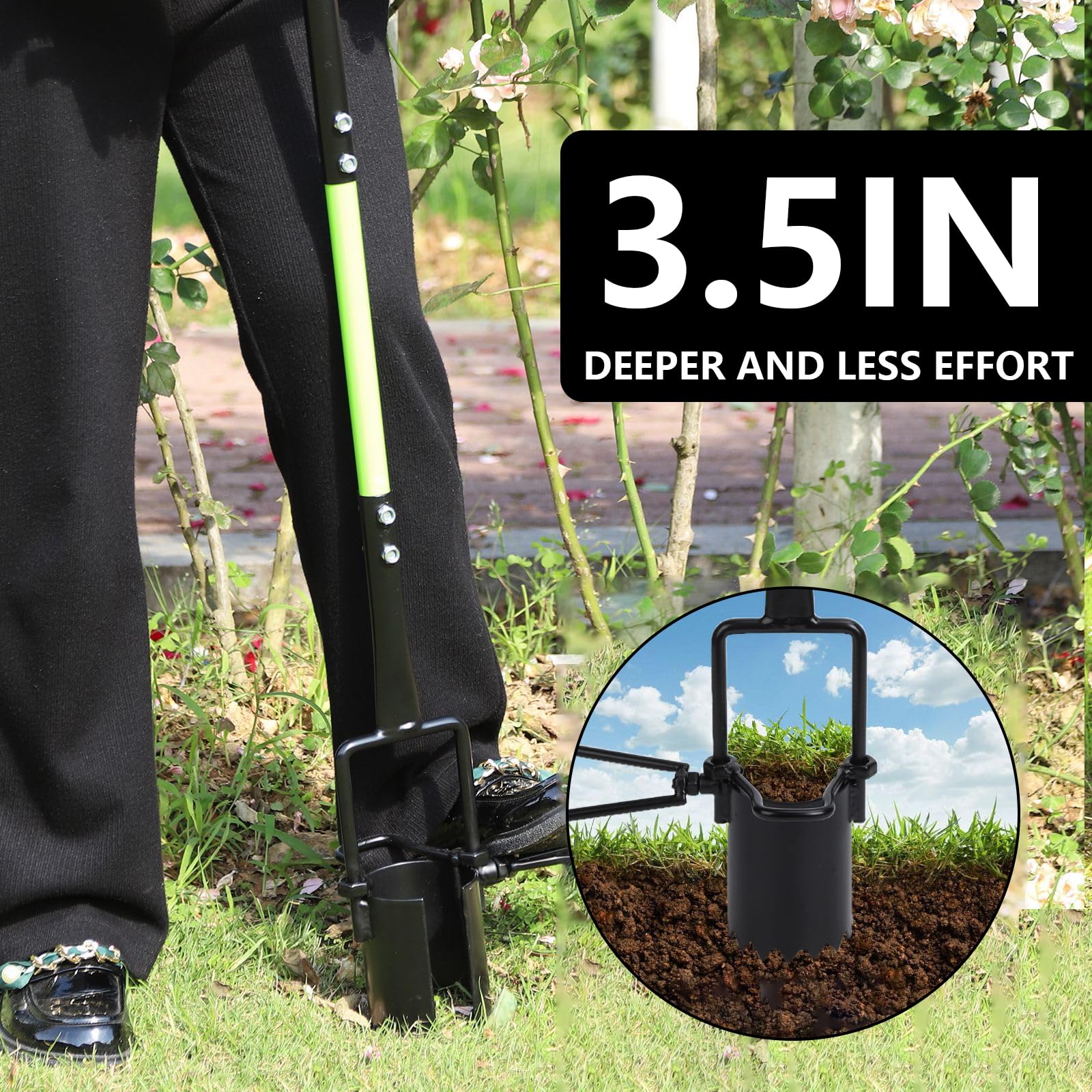 Piantabulbi Con Manico Lungo - Attrezzo Giardinaggio Per Bulbi E Trapianti - Foto 2