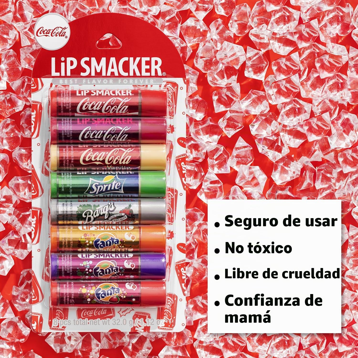 LIP SMACKER - Coca Cola Party Pack Lip Glosses - 8 Pieces (1.12 oz./32 g)