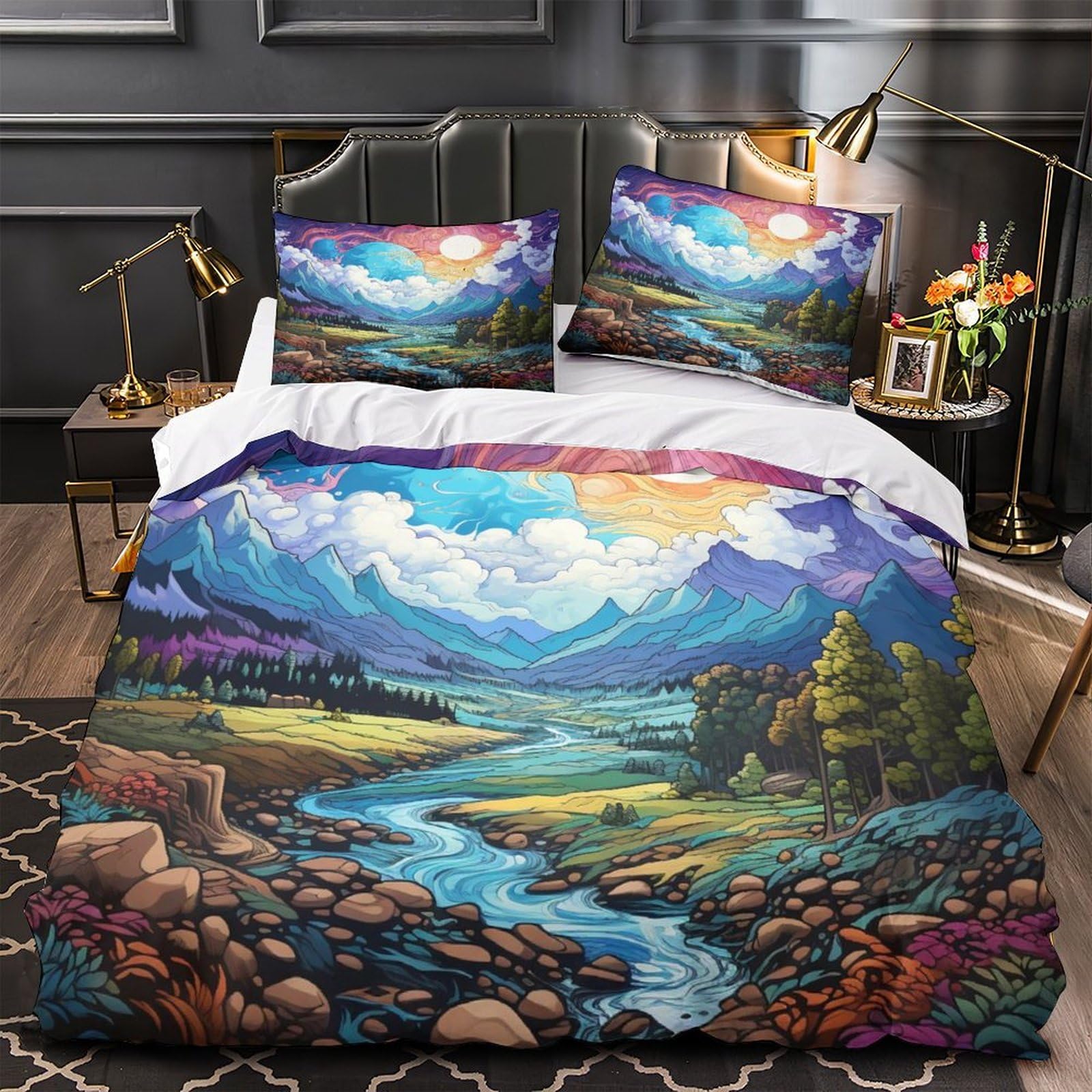 Housse de couette chalet de montagne hypoallergénique pour en finir avec les allergies nocturnes