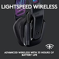 Vista 2 de Logitech G535 Lightspeed - Auriculares inalámbricos para videojuegos, ligeros, con micrófono abatible para silenciar, estéreo, compatibles con PC