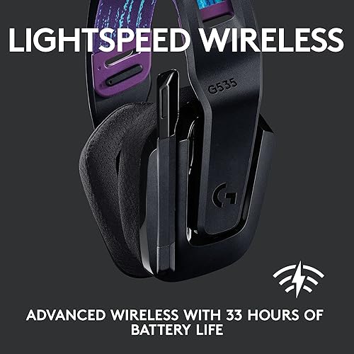 Miniatura 2 de Logitech G535 Lightspeed - Auriculares inalámbricos para videojuegos, ligeros, con micrófono abatible para silenciar, estéreo, compatibles con PC,