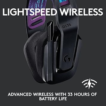 Logitech G535 Lightspeed Wireless Gaming Headset + G305 Lightspeed Wireless Gaming Mouse - Black