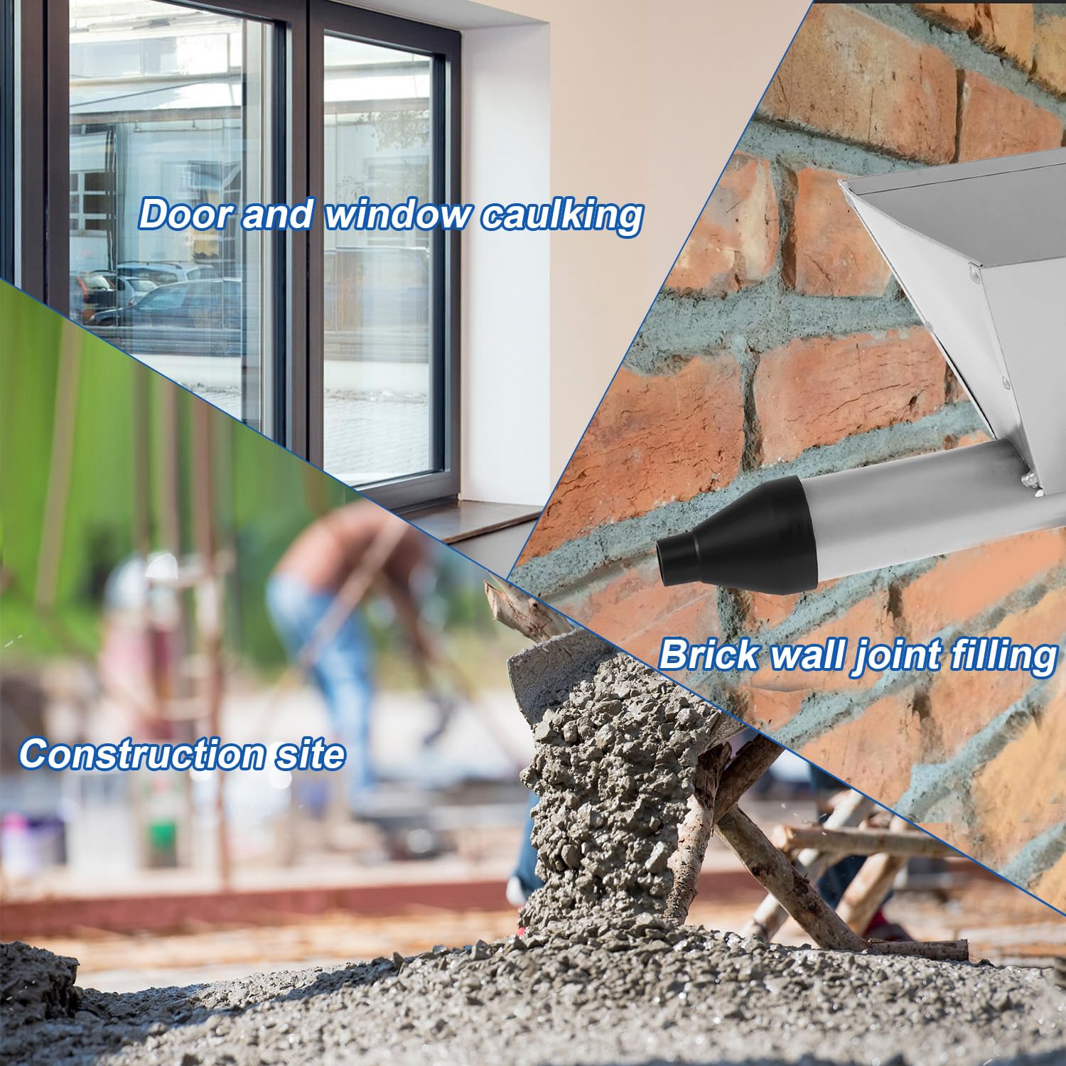 Pistola Per Fugatrice Cemento Rapido - Elettrica, Acciaio Inox, Con 4 Ugelli, Per Malta E Intonaco - Foto 10