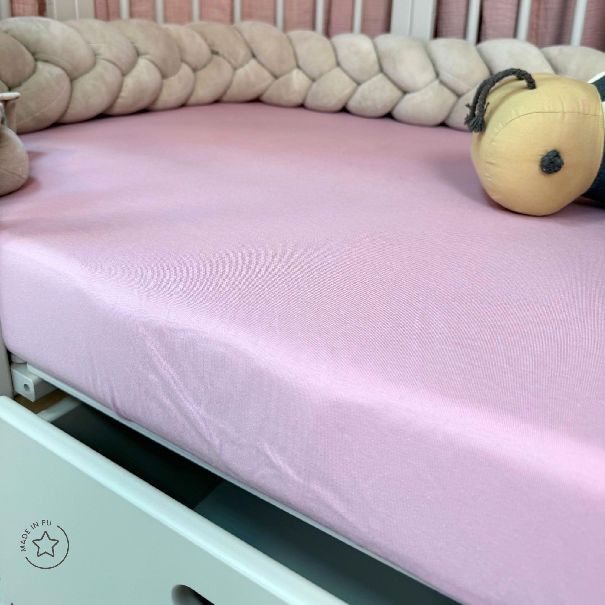 waldin Kokosmatratze groß Babybett 7in1 | Ökologische Kokoseinlage, antiallergisch und atmungsaktiv, Bezug waschbar bei 40 Grad