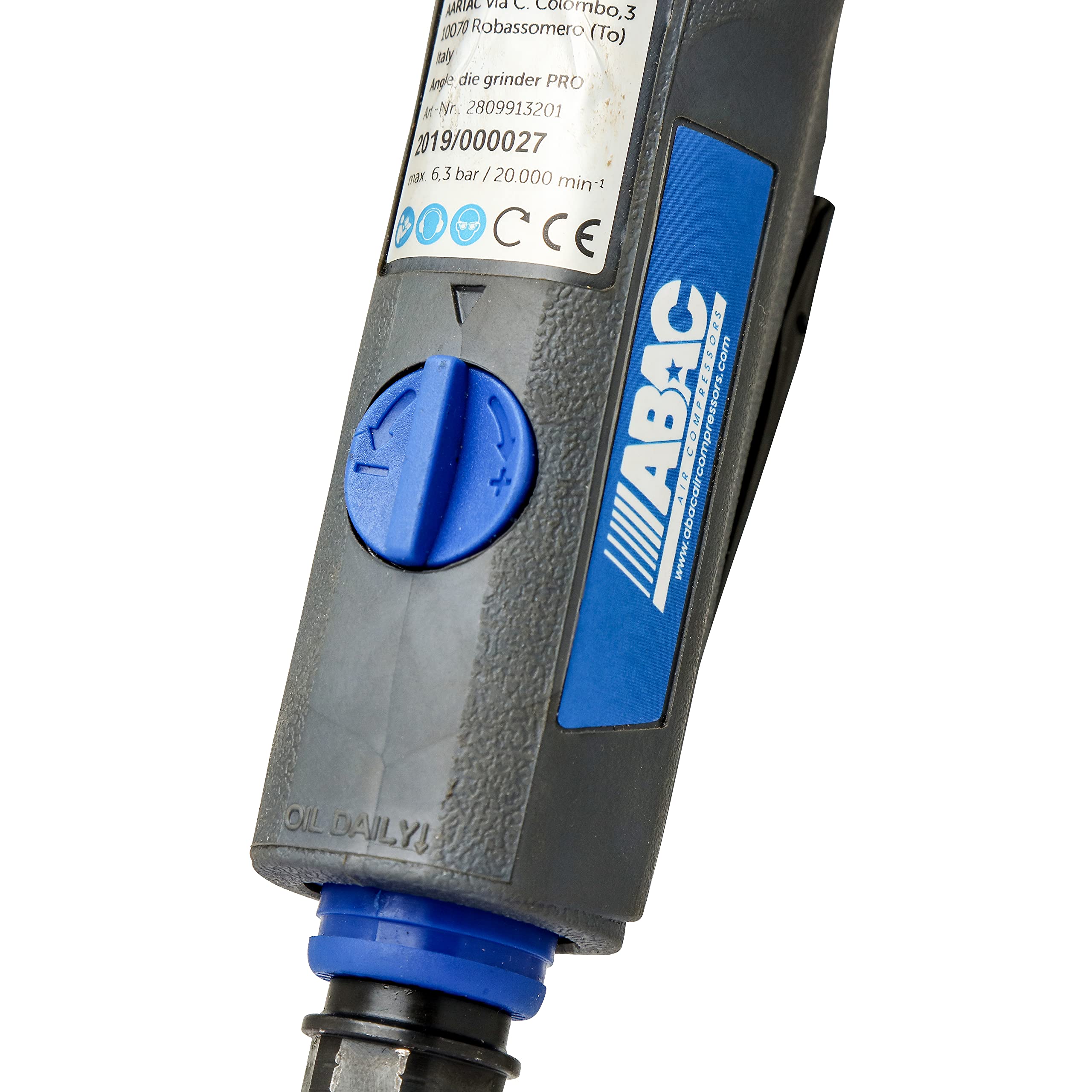 ABAC Pro Angle Grinder, 90° Angle Design, Ideal Access Areas, Clamp Chuck 3 & 6 mm, Professional Use (Automobiles - Image 2