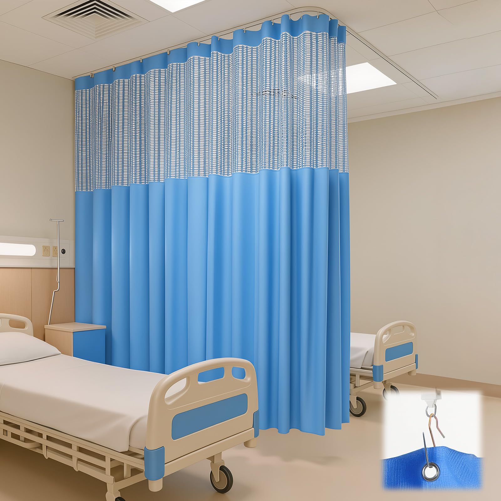 72"W X 84"L /6 X 7FT Hospital Curtains with Grommet Top