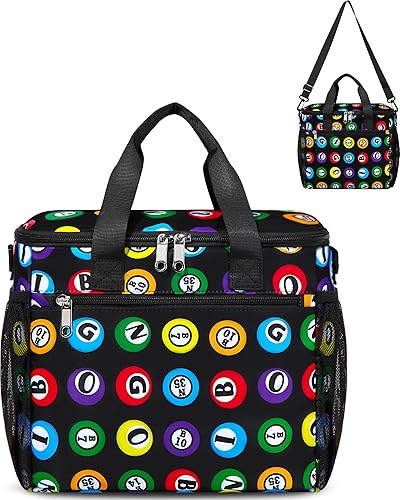 Bolsa de bingo para Daubers Dabbers Dobbers Dotters Bolsas de bingo grandes con bolas de bingo Imprimir Casino Bingo Bolsa de juego para Bingo Set