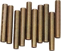 Creative Hobbies ELY1093 Steel Lamp Pipe Nipples 2-1/2 Inch Yellow Zinc 1/8IP Thread Pack of 10 DIY Repair