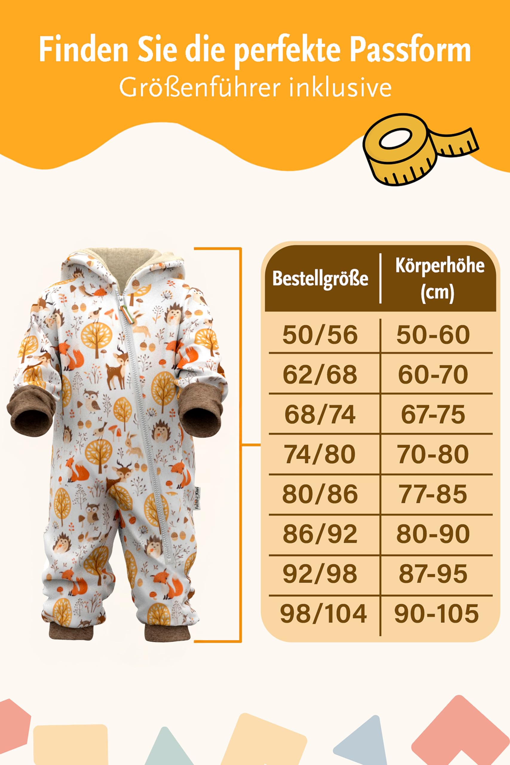 Fuchs & Kiwi Softshelloverall Baby mit Kapuze – Regenoverall mit Fleece gefüttert – Öko-Tex – Handmade in Berlin – Softshellanzug Kinder & Kleinkind