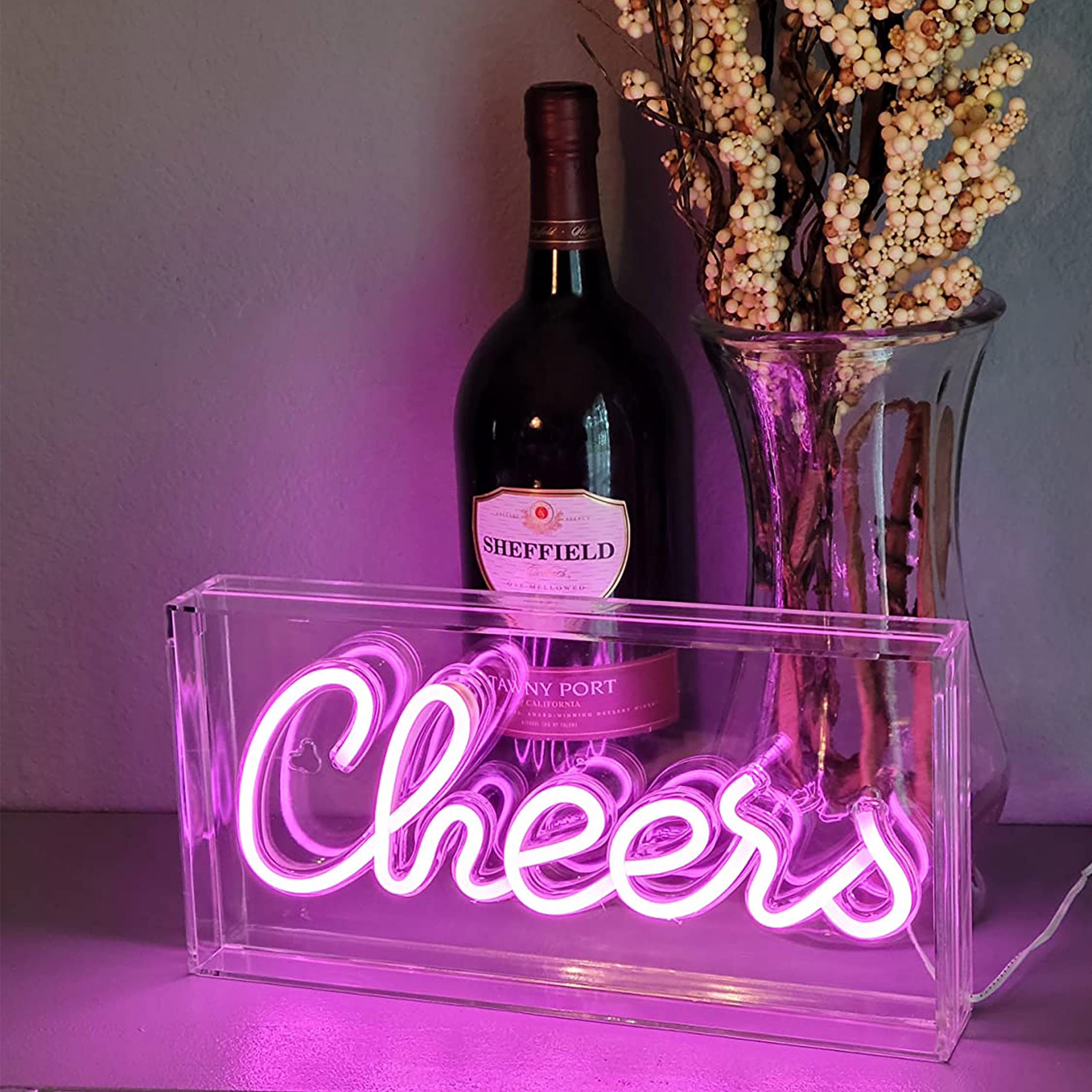 Amazon.co.jp: Cheers Sign ネオンサイン USB LEDサイン デスク