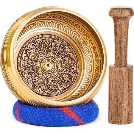Amazon.com: 4.5” Large Tibetan Singing Bowls, Singing Sound bowl set ...