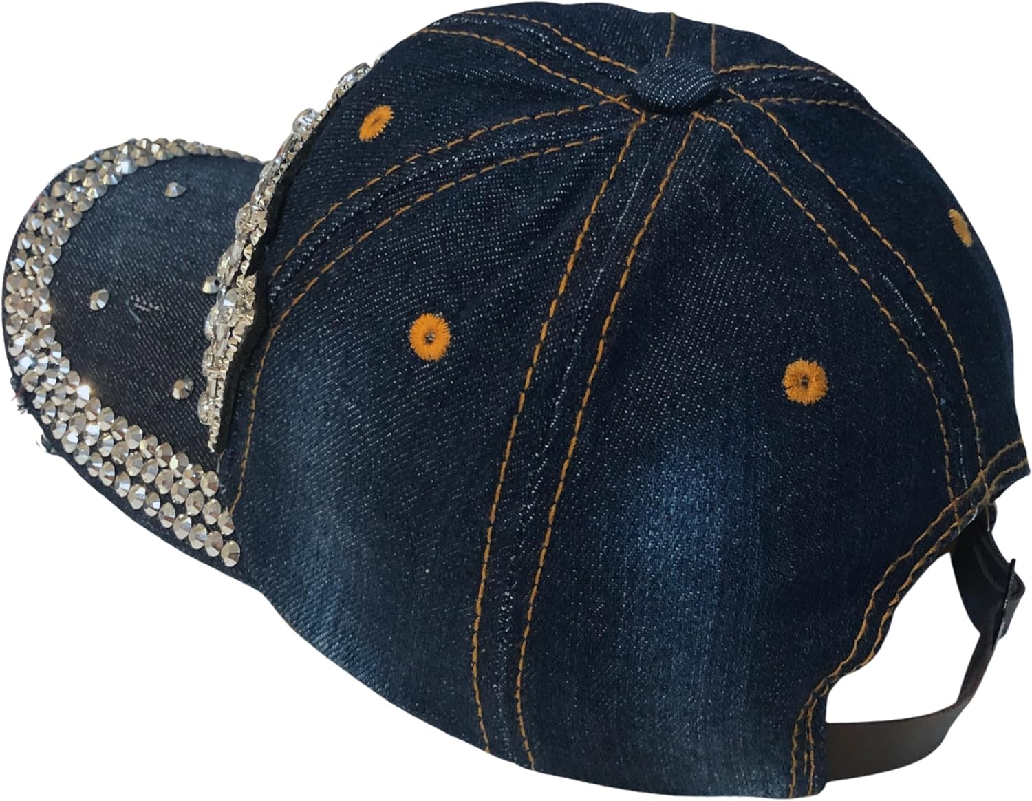 Popfizzy Womens Rhinestone Denim and Diamonds Hat, Bling Gifts, Bedazzled Mom Hat, Fun Baseball Cap Trendy - Image 8