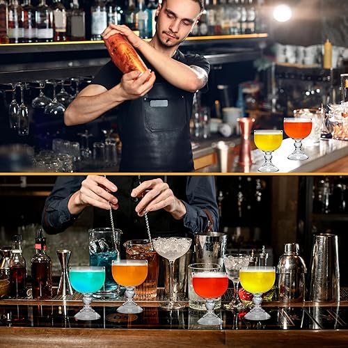 Miniatura 3 de Tanlade Paquete de 8 vasos de 21.5 onzas de Margarita Schooner a granel extra grandes en forma de garra, copas de camarón estilo copa grande para