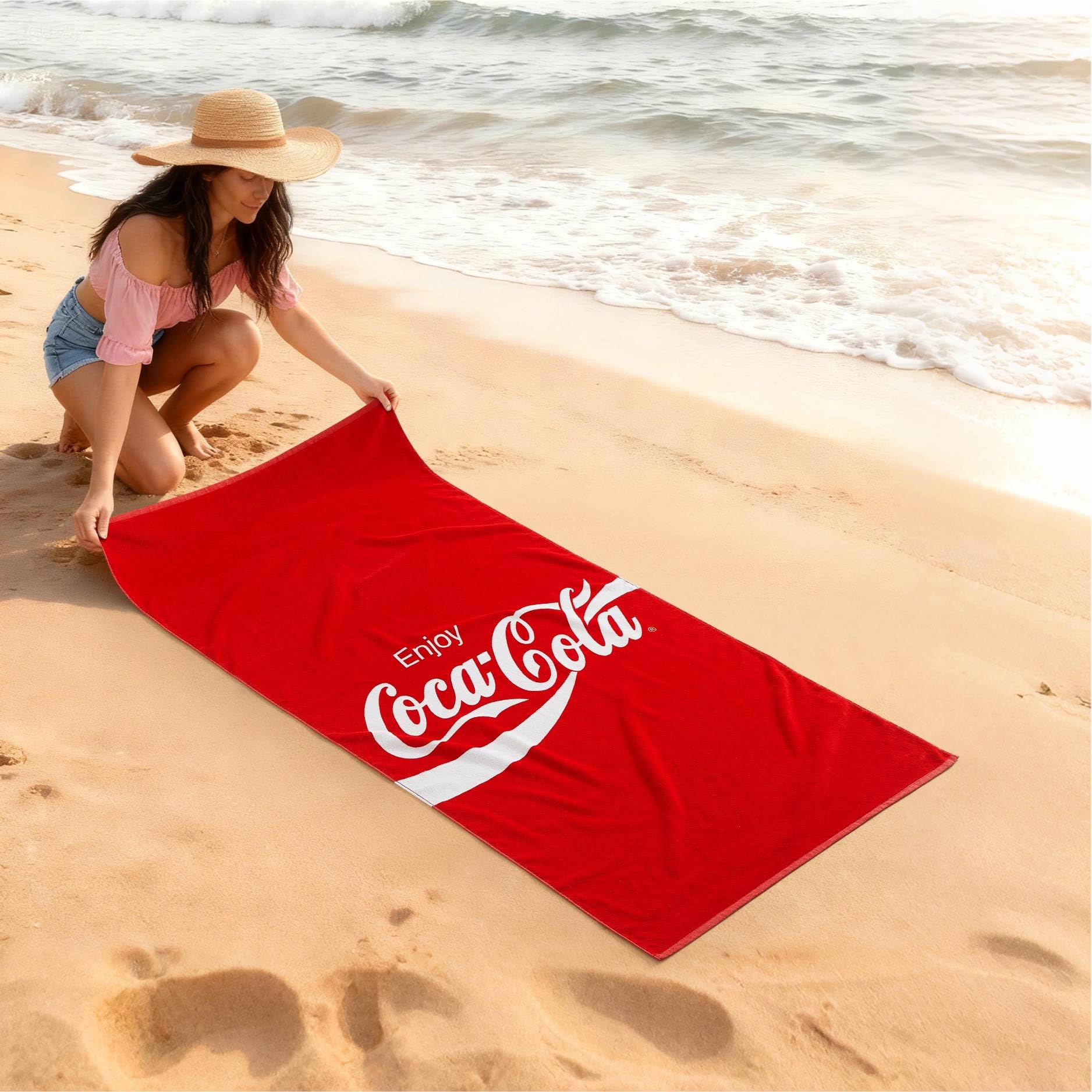 Amazon.com: Coca-Cola Enjoy Coca-Cola Beach Towel, 30