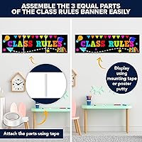 Vista 3 de Decorably Póster de 10 pizarras para el aula, juego y pancarta, decoración inspiradora laminada mate para pasillos, tablones de anuncios, sala