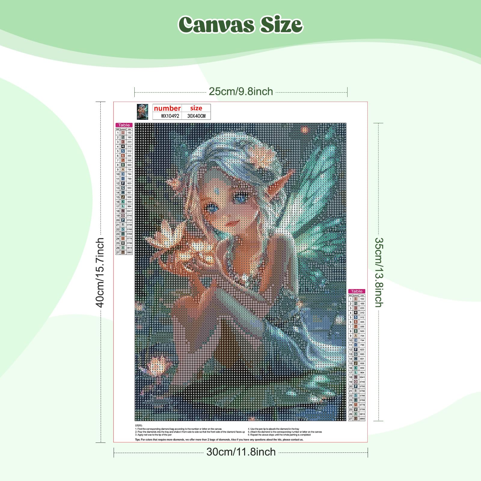 MEIYUDA Diamond Art Fairy Diamond Painting Kits Adults, 5D Diamond Art for Adults Beginners Kids DIY Diamond Painting Kits - Image 2