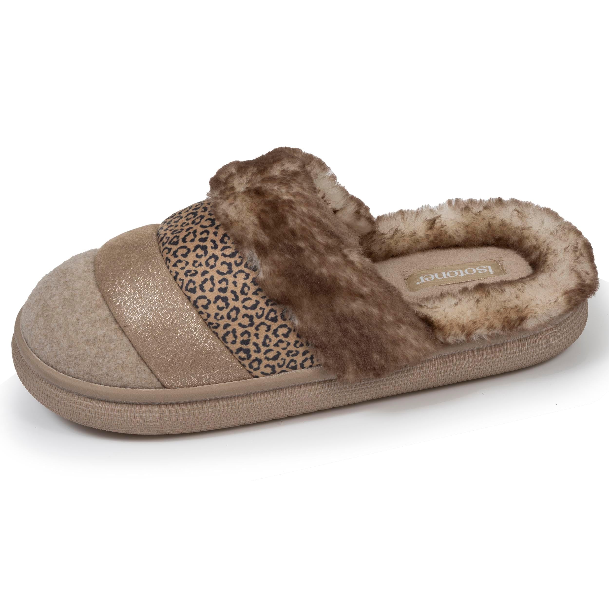 Isotoner Chaussons pantoufles Mules femme semelle bloup extra confort, 41 EU, beige
