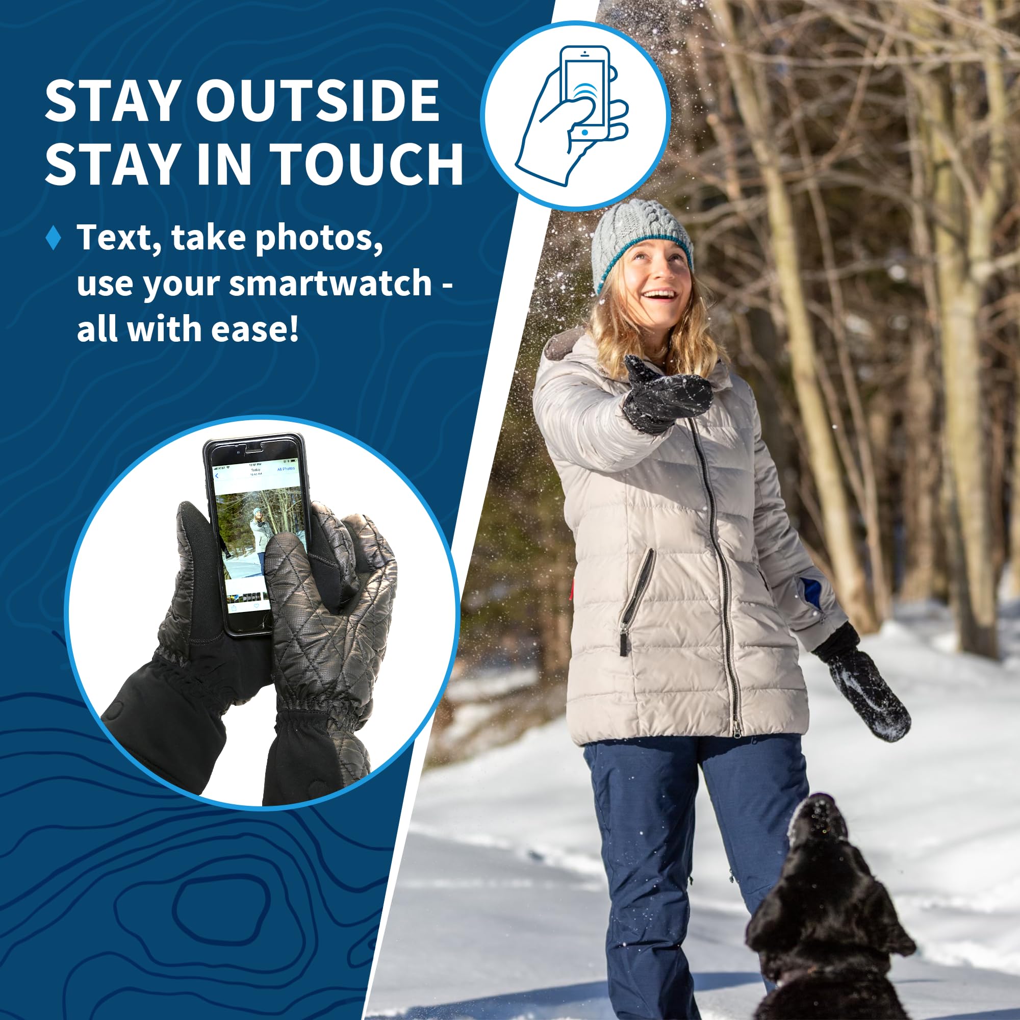 Guanti Invernali Antivento Termici Impermeabili per Uomo e Donna, Guanti da Caldi Esterni Sportivi con Touch Screen per Sci, Snowboard, Moto, Bici, Alpinismo, Trekking