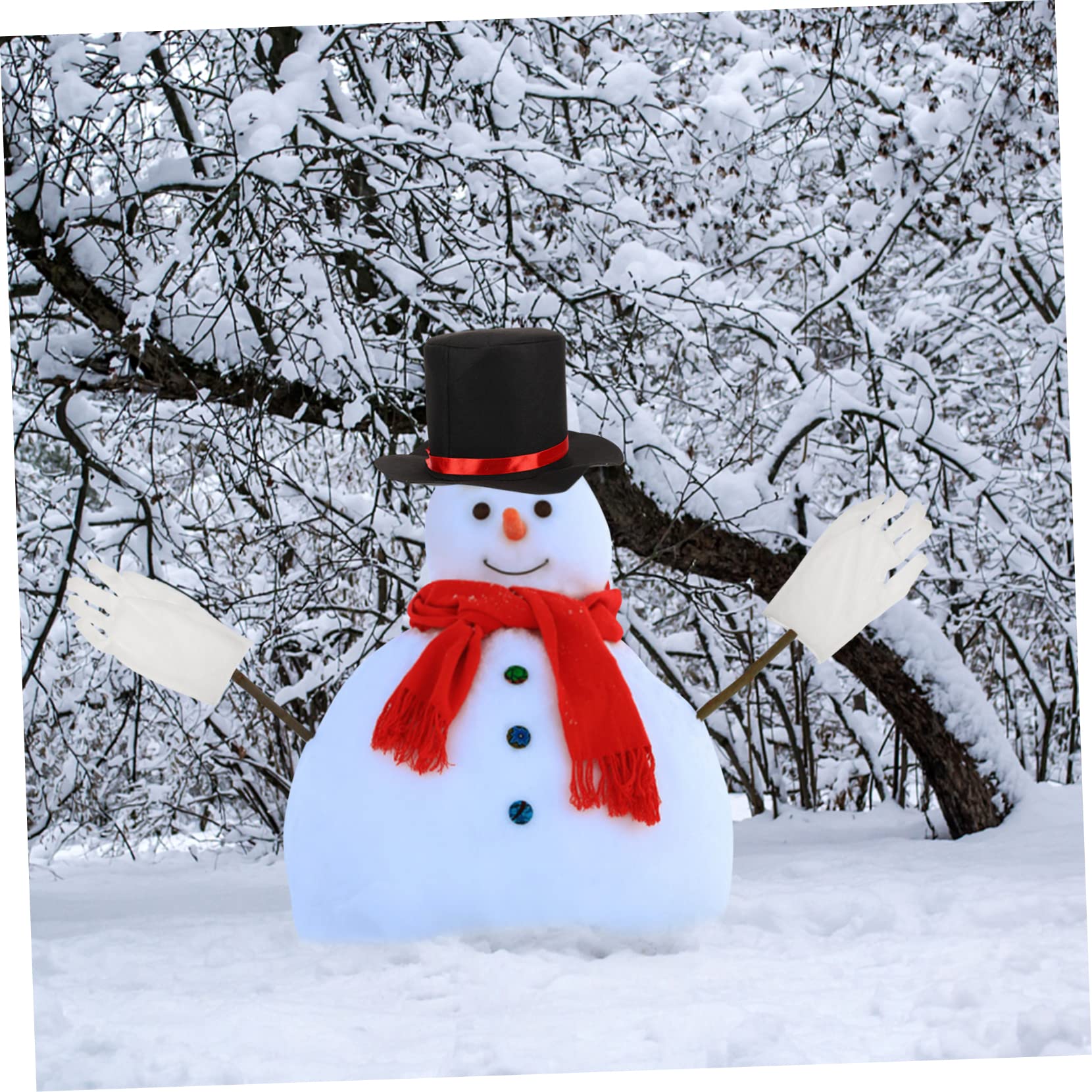 TOPBATHY 4 Sätze Schneemann verkleiden sich Schneemannmütze mit Schal Schneemann- weihnachtsparty accessoires Weihnachtsfest Zubehör DIY-Schneemann-Bastelset für den Außenbereich Acryl
