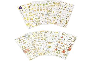 8 Sheet Colorful Stickers: 500+ Adhesive Decorations for Your Journaling Journey