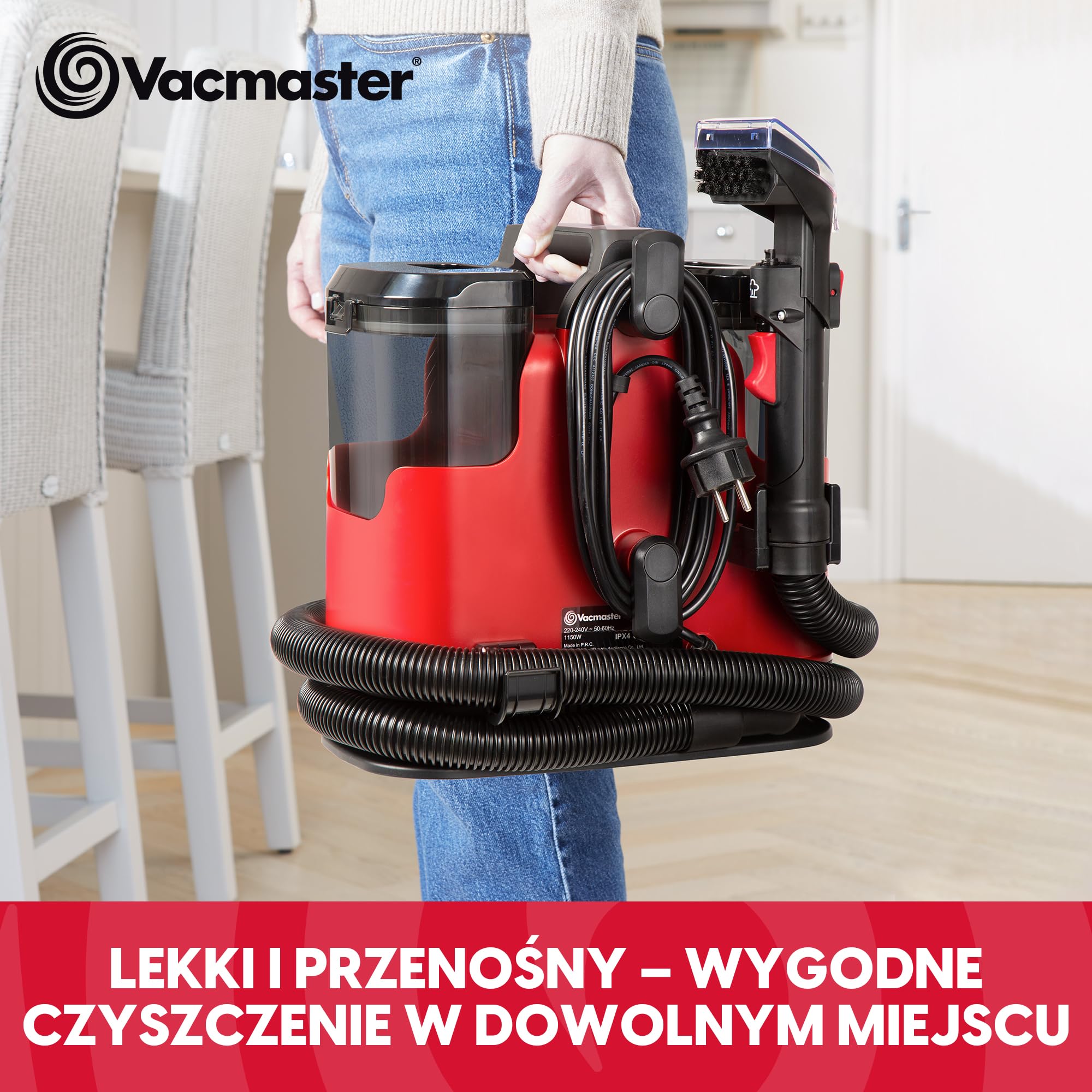 Vacmaster Odkurzacz Piorący z Podgrzewaniem 1150 W 17 kPa STMEUC01H