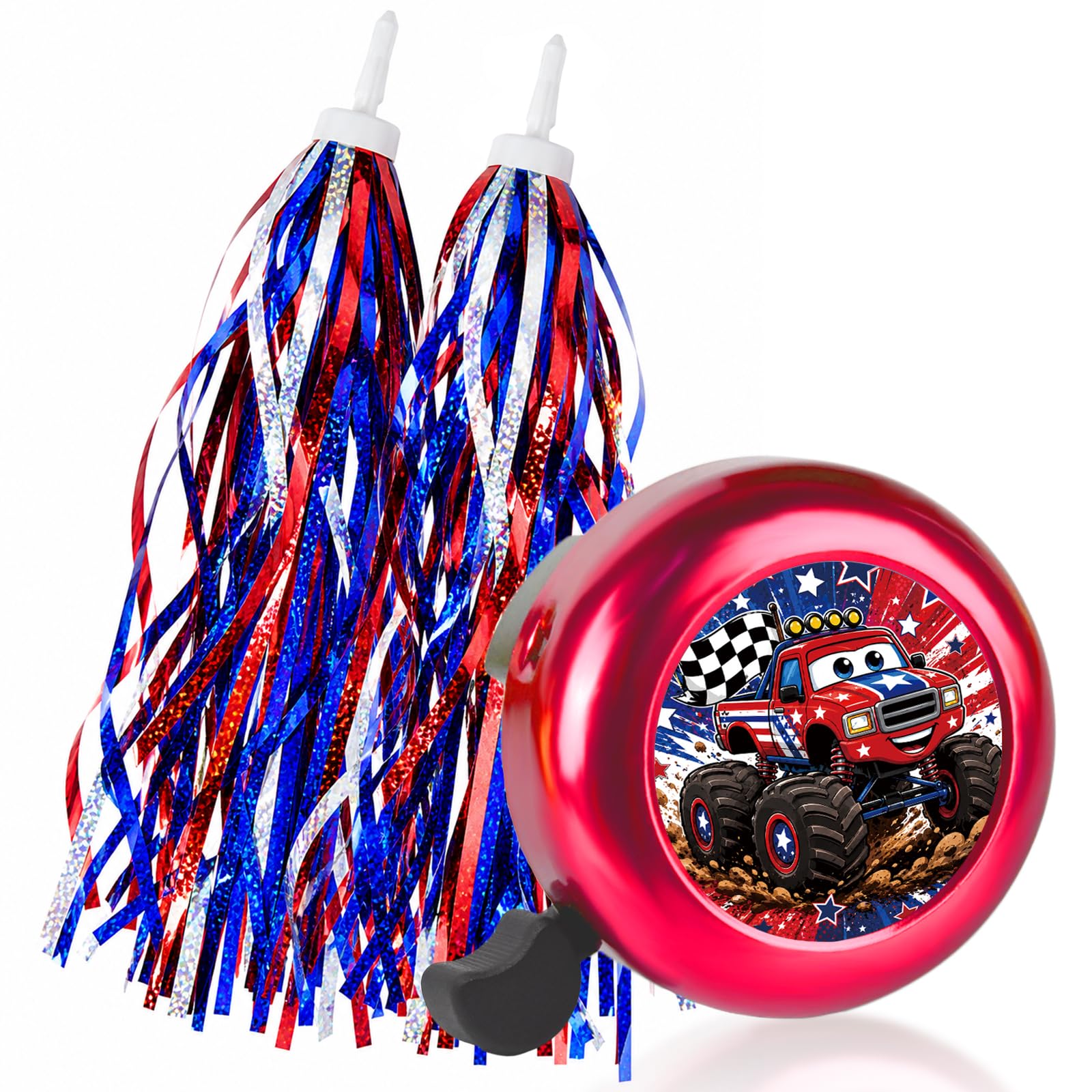 Kids Bike Bell & Streamers - Fun Bike Accessories -14
