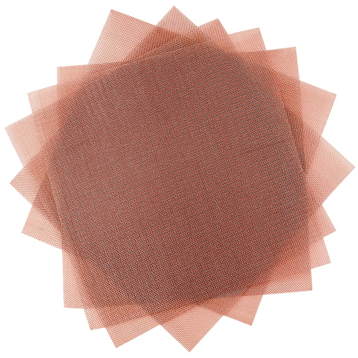 5 Pack 10 Mesh 99.9% Pure Copper Screen Woven Mesh Screen, Copper Mesh Cloth Fine Mesh, 5.9x5.9 Inch