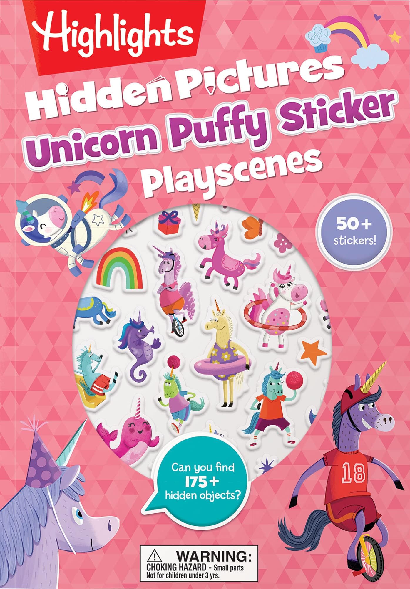 Unicorn Hidden Pictures Puffy Sticker Playscenes: Unicorn Hidden Pictures Puffy Sticker Playscenes (Highlights Puffy Sticker Playscenes): Unicorn ... with Over 50 Reusable Stickers to Decorate