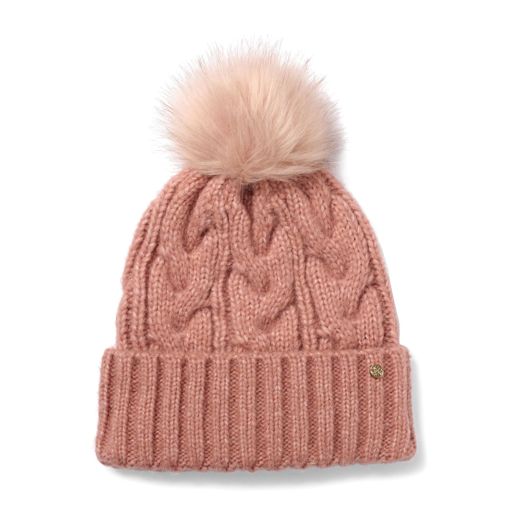 Failsworth Amelia Chunky Knit Pom Bobble Hat from (Dusky Pink)