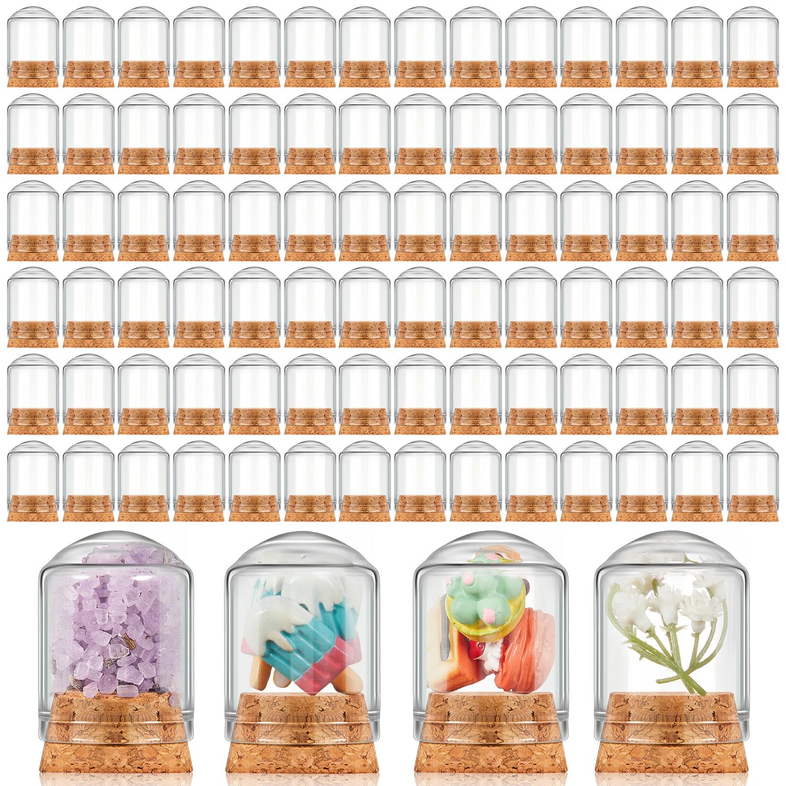 Mini cloches en verre pour décoration de table de mariage et cadeaux d'invités