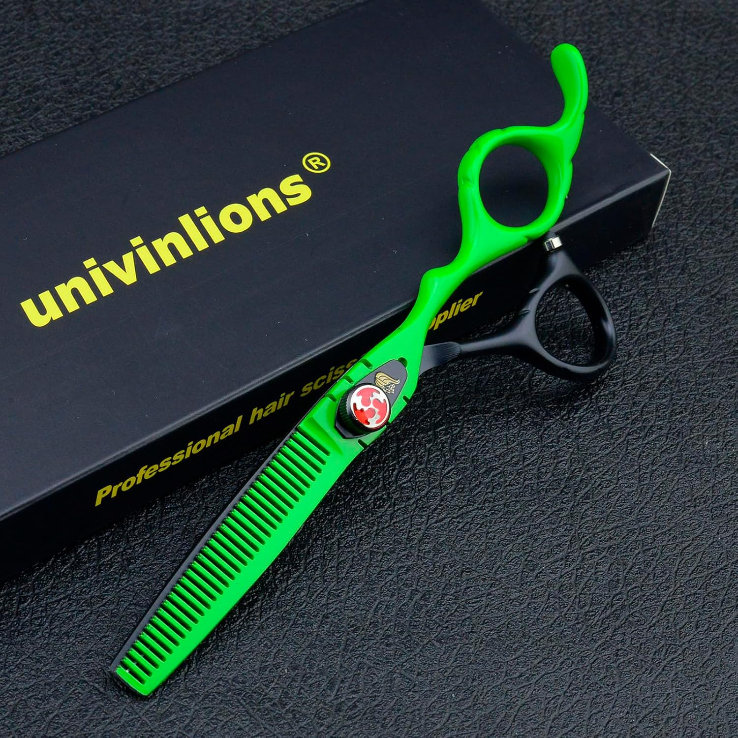 6" 6cr13 Alloy Hairdressing Scissors Black Red Green Purple White Hair Cutting Scissors Thinning Hair Razors Barber Hairdresser(Green)