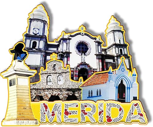 Imán de madera de Mérida Venezuela 3D para nevera, recuerdos coleccionables, decoración hecha a mano