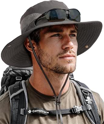 Camptrace Wide Brim Sun Hats for Men Hiking Fishing Outdoor Bucket Hat