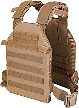 Greencity Weight Vest Adjustable Strength and Endurance Training, Tactical Vest Quick Release with Molle System, Fitness Workouts, Running