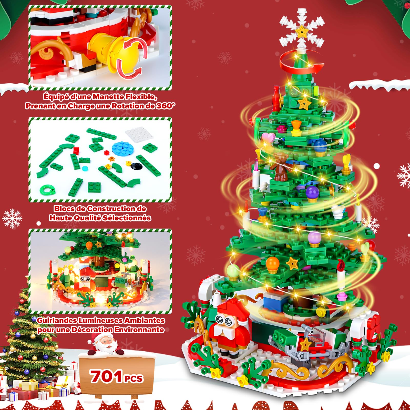 Générique Blocs De Construction De Noël, Ensemble De Construction Père Noël, Décorations De Noël 2025, Cadeaux De Noël, Mini Figurines De Construction, Cadeau De Noël Créatif (12PCS Générique Blocs De Construction De Noël, Ensemble De Construction Père Noël, Décorations De Noël 2025, Cadeaux De Noël, Mini Figurines De Construction, Cadeau De Noël Créatif (12PCS