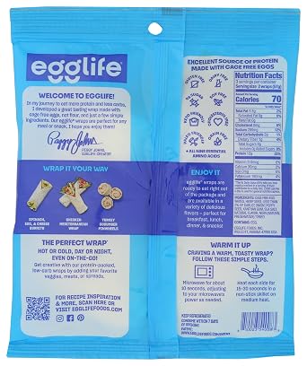 Egglife, Wraps Egg White Everything Bagel, 6 Ounce